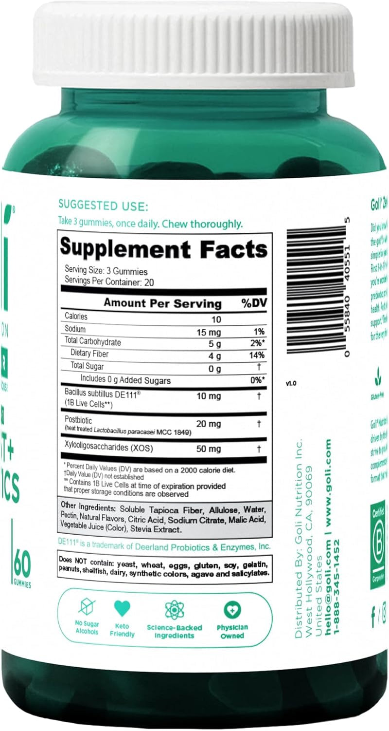 Zero Sugar Trio- World'S First 3-In-1 Pre, Post, Probiotic, Apple Cider Vinegar with Vitamin B12 and Probiotics, Ashwagandha & L-Theanine, Vitamin D Gummies. Vegan, Gelatin & Gluten-Free, Non-Gmo