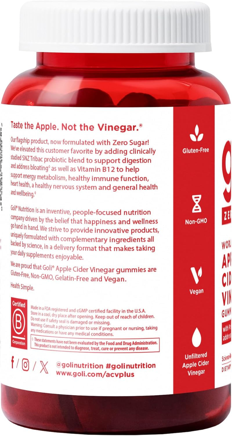 Zero Sugar Trio- World'S First 3-In-1 Pre, Post, Probiotic, Apple Cider Vinegar with Vitamin B12 and Probiotics, Ashwagandha & L-Theanine, Vitamin D Gummies. Vegan, Gelatin & Gluten-Free, Non-Gmo